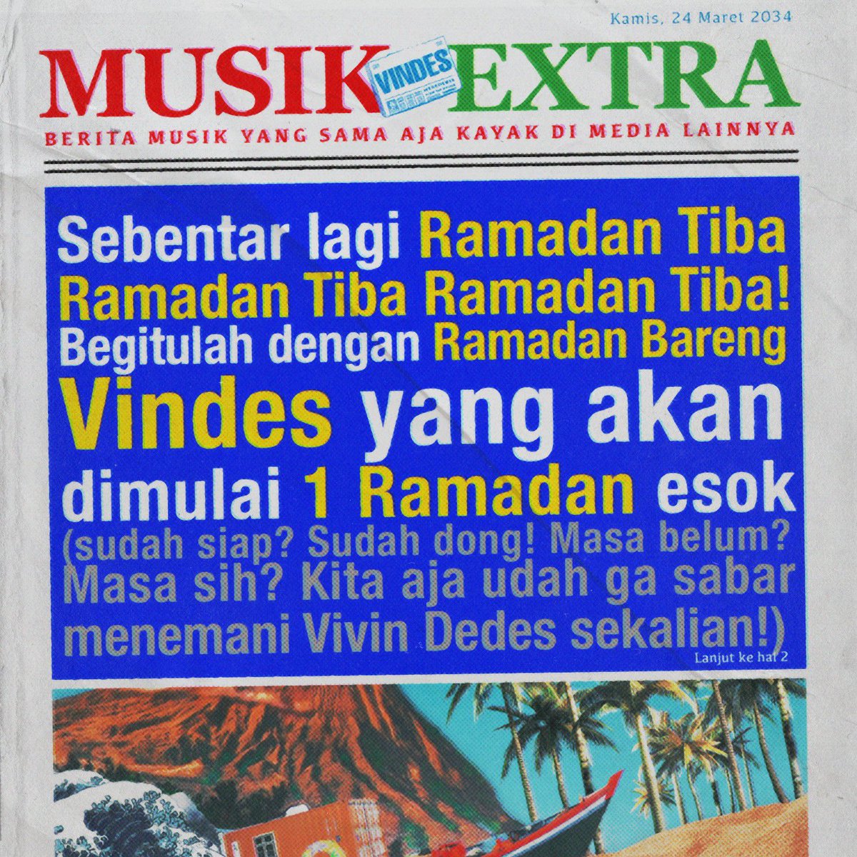vindestwitt's tweet photo. Ramadan Tiba! Ramadan Tiba! Ramadan Tiba! Tiba Tiba Ramadan!

Sudah siap Ramadan Bareng Vindes?

#Vindes 
#MusikExtra
#RamadanBarengVindes https://t.co/UbB2kRyqWj