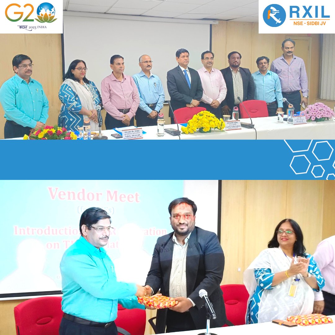 RXIL_TReDS's tweet photo. Sharing a glimpse of the successful NMDC (National Mineral Development Corporation) vendor meet on March 15, 2023, where Nayeem from RXIL presented on TReDS and the benefits of vendor registration with RXIL.
#TReDS #vendorMeet #NMDC #RXIL #financingsolution #finance #MSME https://t.co/Ud0Gn0NKNO