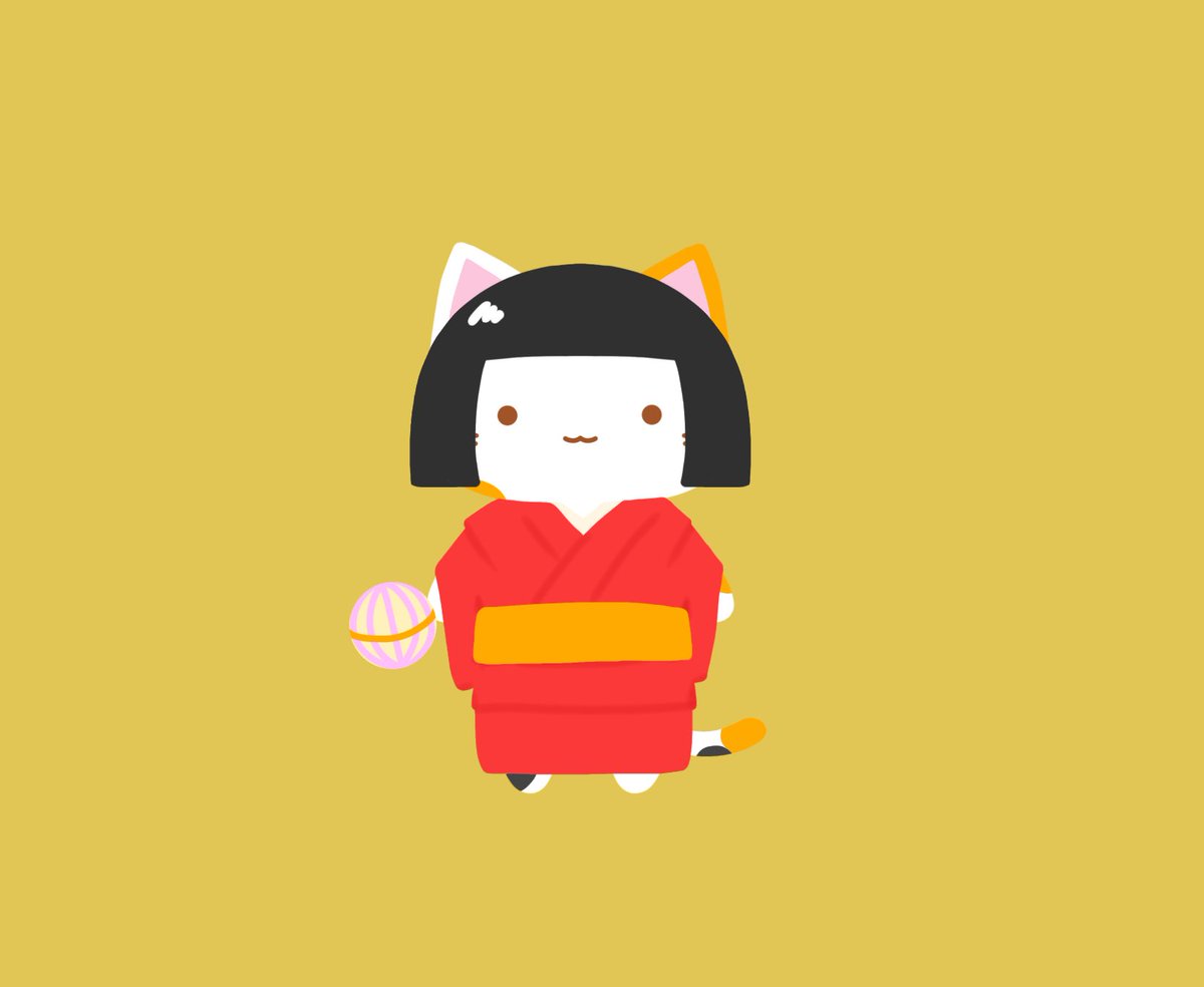 japanese clothes animal ears solo kimono tail cat ears simple background  illustration images