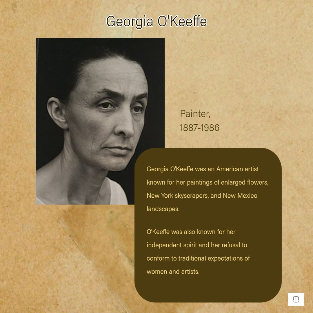 Who is Georgia O’Keeffe?

#GeorgiaOKeeffe #OKeeffe #GeorgiaOKeeffeArt #OKeeffeMuseum #Femalepainter #AmericanArt #ModernArt #AbstractExpressionism #NewMexico #SouthwestArt