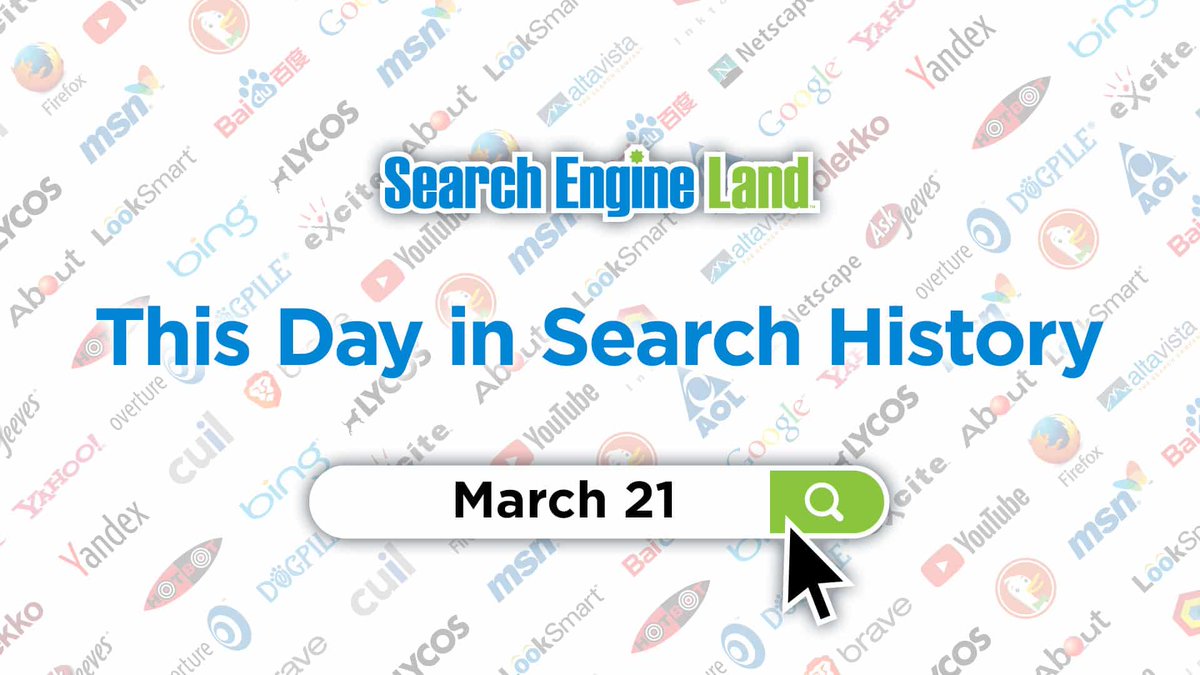 dsethi2412's tweet photo. This day in search marketing history: March 21 https://t.co/hH4KUnoAC4 https://t.co/oti57vzg5D