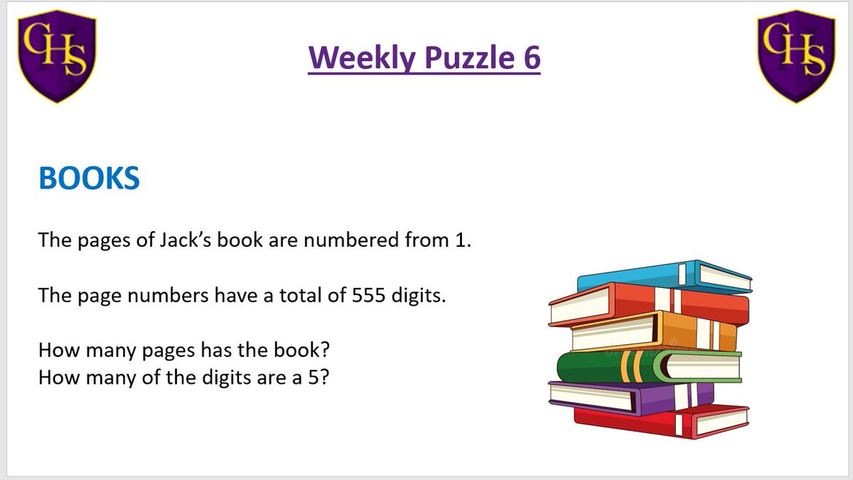 CHS_Mathematics's tweet photo. Maths Puzzle 6 is a tricky one - one correct answer so far! 📚🤔 https://t.co/219MuJpJXP