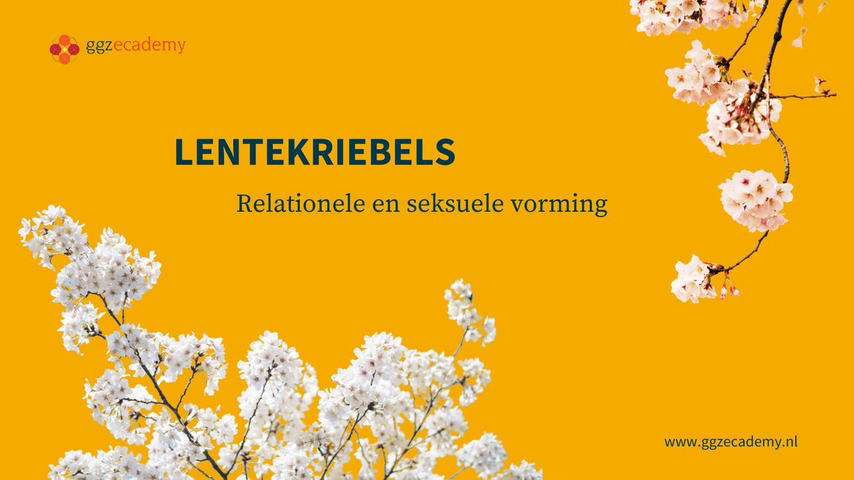 Lentekriebels!
Het bespreken en bespreekbaar houden van seksualiteit is belangrijk, en daarom ook deze week.
Wij hebben ook 𝗚𝗥𝗔𝗧𝗜𝗦 leerproducten voor ggz-professionals in dit thema.
👉 ow.ly/1kVM50N2IIm
👉 ow.ly/nj0K50N2IIo

#samenlerenindeggz #ggzecademy