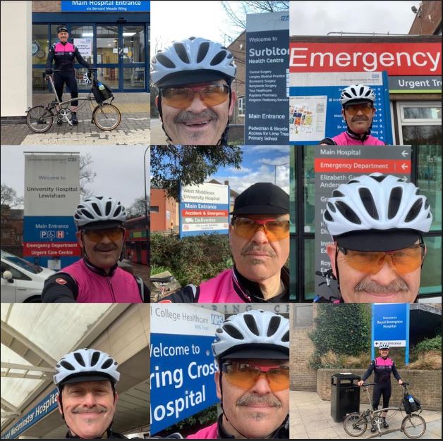 WaldyWheelers's tweet photo. #RideFor75 tour of London hospitals on @BromptonBicycle , raising funds for @KingstonHospNHS @KHFTCharity
Read more: https://t.co/JBNCl6eqsr https://t.co/W4l8112ar4