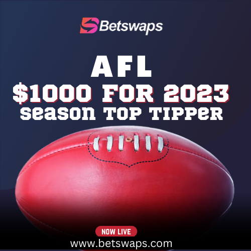Betswaps's tweet image. Join the ultimate AFL tipping comp with Betswaps!Win big with TopSport's $1000 prize for the top tipper. Simply join the leaderboard and make your picks. Don't miss out!

#AFL #Tipper #TopSport #BetSwaps #WinBig #AFLTipping #Leaderboard #ExpertTips#SportsBetting