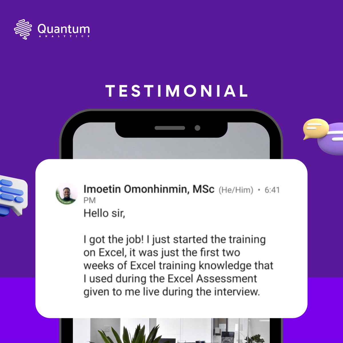 quantumanalyst's tweet photo. It's Review o'clock⏰

We are always super delighted to receive amazing feedbacks from our students.

This makes us proud &amp; makes us excited to do more.

We await your success story. 
Yes you🤩

#quantumanalytics #quantumanalyticssuccessstory
#testimonial #learntechwithquantum https://t.co/KxAORcE0bN