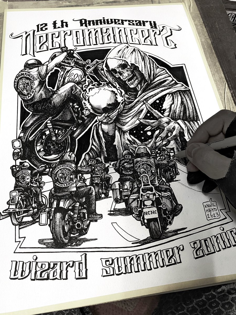 12th Anniversary Necromancers..... Done!!!! ✍🏾🇹🇭⚡️⚡️ #anvilhead #artwork #illusrtationart #nft #NFTs #NFTCommunitys #nftcollectors #NFTMarketplace