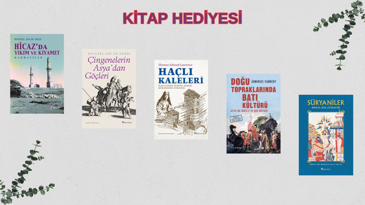 📚 Hediye Kitap!

Bu tweeti rt'leyip beni ve <a href="/selengeyayinevi/">Selenge Yayınları</a>'ni takip eden 1 kişiye, istediği bir kitabı hediye edeceğim. Bol şanslar!

Son tarih 27.03.2023.