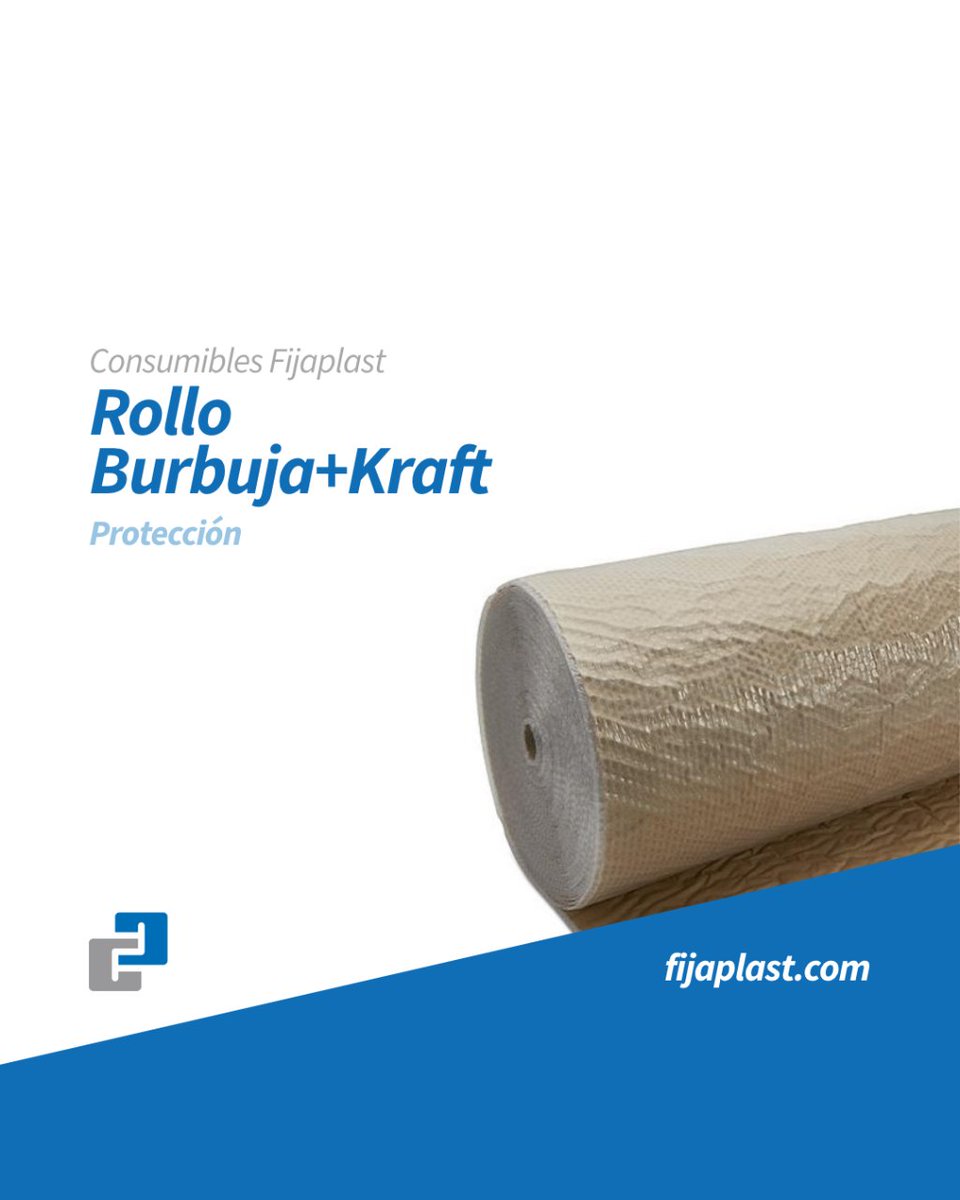 Fijaplast's tweet photo. El Rollo burbuja Polietileno y papel kraft es plástico de burbuja unido a una lámina de papel kraft, perfecto para embalajes y protección de cualquier tipo de artículos.
En Fijaplast disponemos de distintos tamaños y grosores de este producto.
#fijaplast #embalaje #robopac https://t.co/Y56RWyJR5B