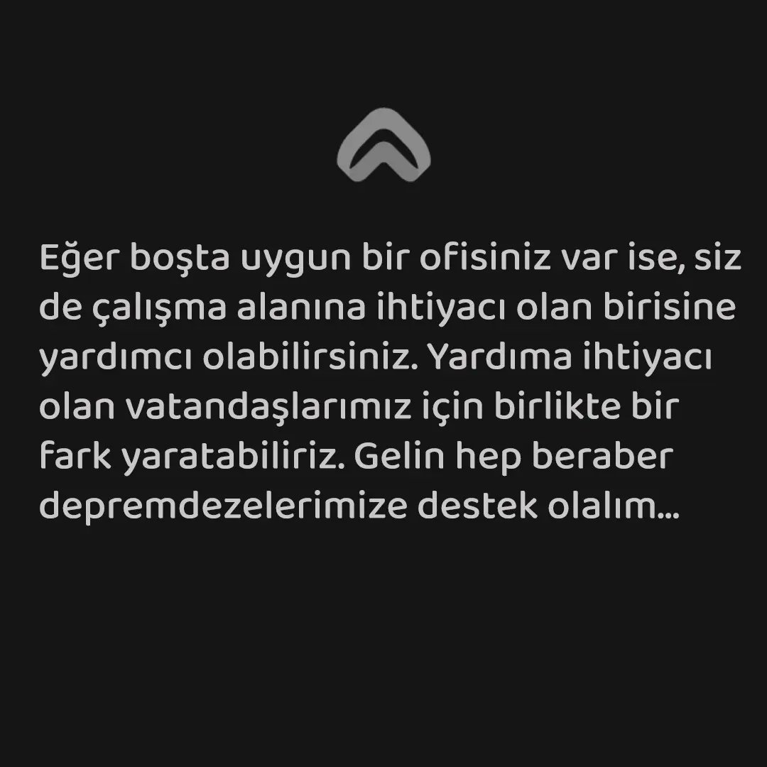 Ofis pazar yerimizde depremzedelere ücretsiz olarak çalışma alanı sunan şirketleri listeliyoruz...

#hazırofis #sanalofis #ortakçalışmaalanı #toplantısalonu #marketplace #startup #coworking #coworkingspace