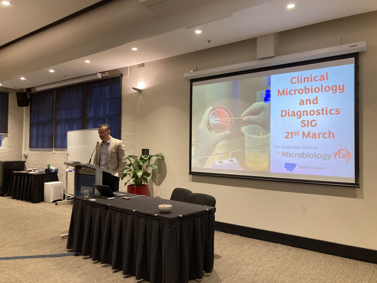flamycain's tweet photo. Exciting introduction to our @ASM_NSWACT clinical SIG event by @mlabbate75!

Thanks to @AusDiagnostics for the sponsorship for this fantastic event. https://t.co/vwYsSF2Ef5