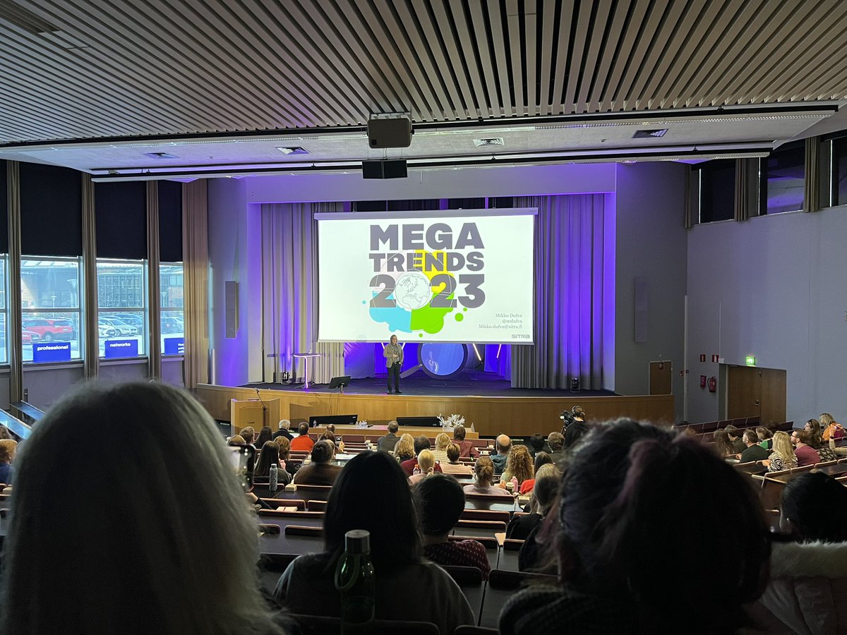 FischerMahsa's tweet photo. The second day of #eyeontamk event has started with the Mega trends in 2023. https://t.co/CxBIqqtEaB