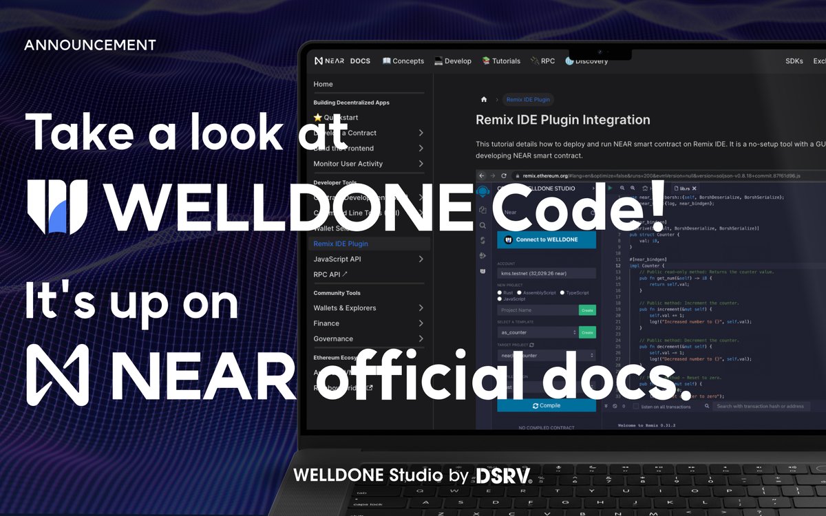 WELLDONE Code into the NEAR developer docs