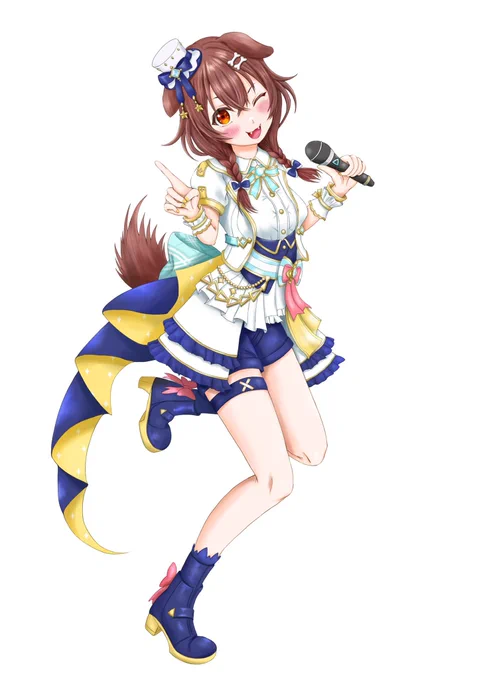 アイドル新衣装ころさん 全身ver.も載せときますね(∪・ω・) #できたてころね  
