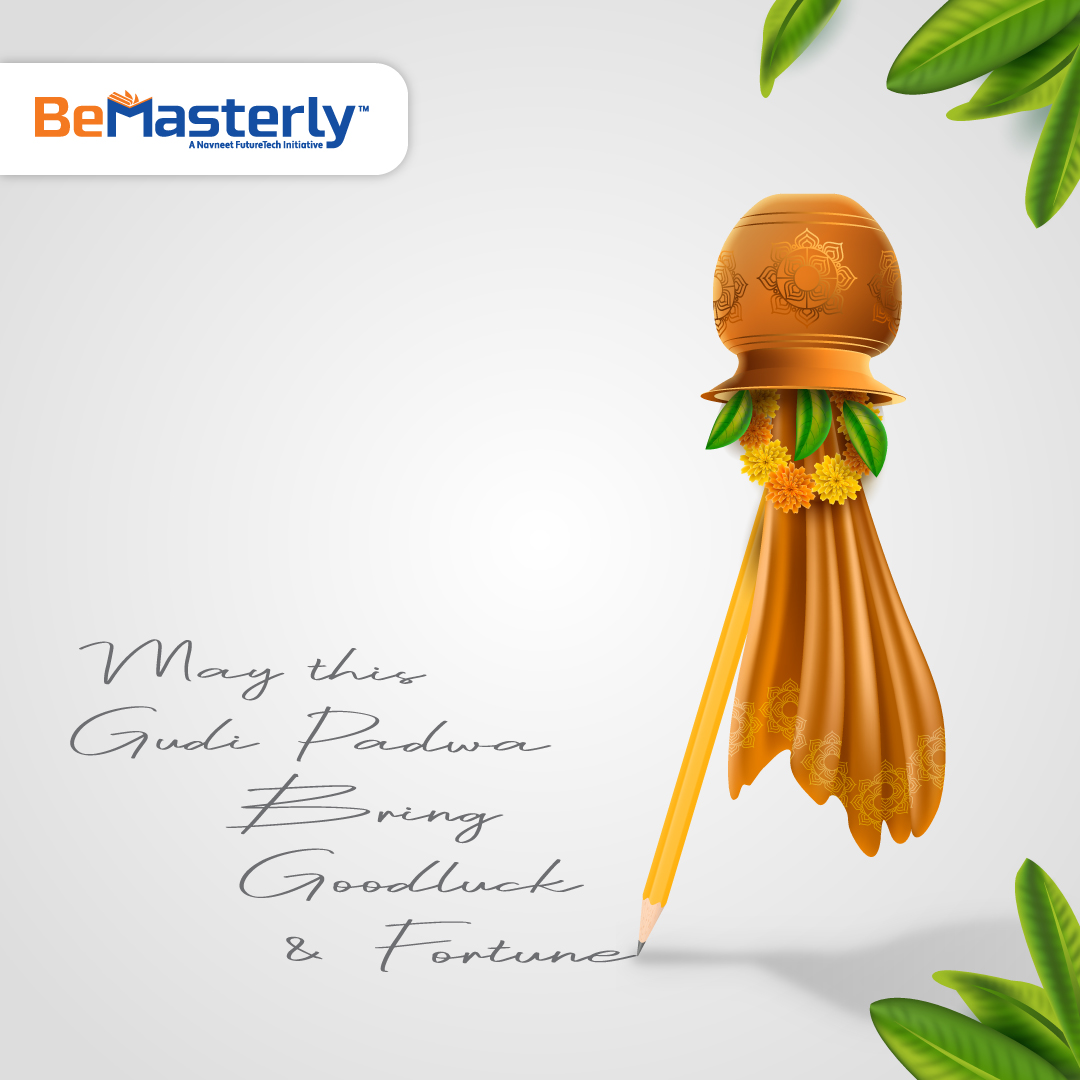 BeMasterlyIndia's tweet photo. Wishing you all joyous festivities and a bounty of good luck with prosperity.
Happy Gudi Padwa!
#BeMasterly #ProfessionalTutoring #GudiPadwa #Navneet https://t.co/QmHg9uvqtw