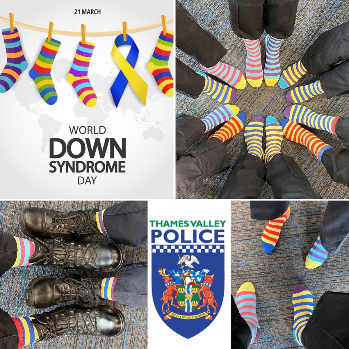 tvp_mk's tweet photo. Officers from the south neighbourhood team have been supporting World Down Syndrome Day by wearing odd socks to help raise awareness!
#LotsOfSocks #WorldDownSyndromeDay #WDSD2023
๐งฆ๐๐๐
#C7873 https://t.co/qQpAr5mhxi
