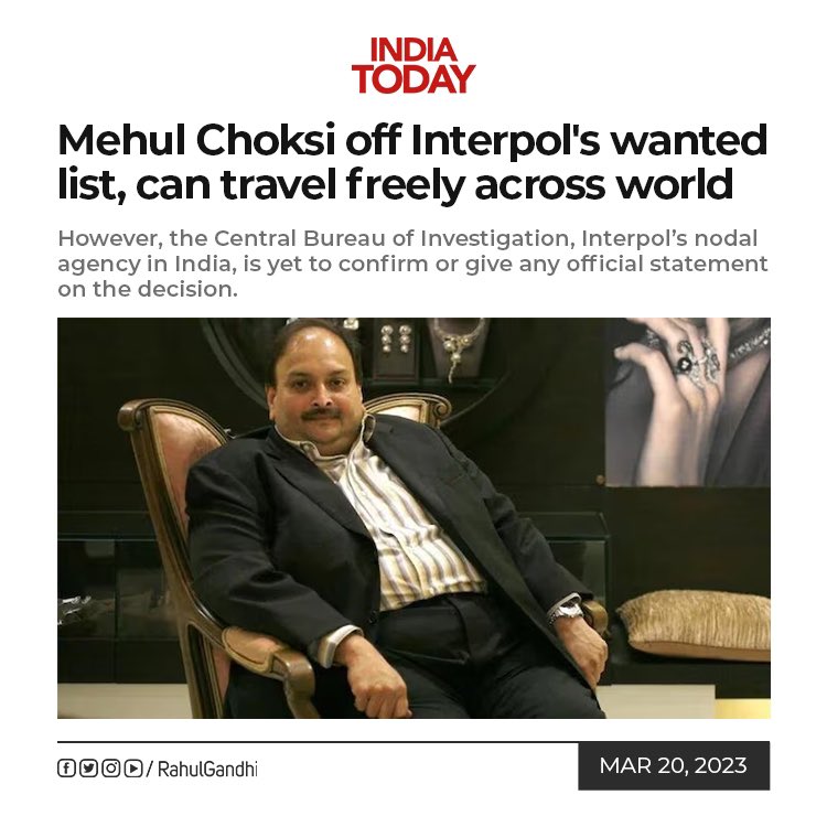 विपक्ष को ED-CBI, मित्र को रिहाई!

‘मोडानी मॉडल’ मतलब पहले लूटो, फिर बिन सज़ा के छूटो।