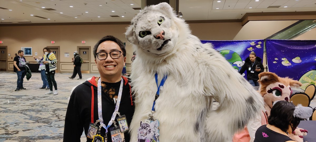 Fateclaw (@fateclaw) on Twitter photo I had a wonderful time at #TFF2023, especially because I was able to meet up with some fellow sneps (<a href="/AetherSnep/">Æther Snep</a>, <a href="/homphs/">@kieran@hom.ph</a>) so that we could mow loudly together and exchange some fluffy hugs.
Also pictured: <a href="/Anielde54/">I'm Okay Ani @ FWA!</a> trying to ruin my fun... I had a wonderful time at #TFF2023, especially because I was able to meet up with some fellow sneps (<a href="/AetherSnep/">Æther Snep</a>, <a href="/homphs/">@kieran@hom.ph</a>) so that we could mow loudly together and exchange some fluffy hugs.
Also pictured: <a href="/Anielde54/">I'm Okay Ani @ FWA!</a> trying to ruin my fun...