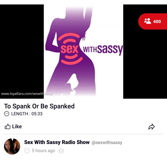 Sex With Sassy Radio Show just posted a video on @realloyalfans. Take a look here: https://t.co/O0PwRlvPbb<a href="/tag/realloyalfans"class="tags"><span>#realloyalfans</span></a>