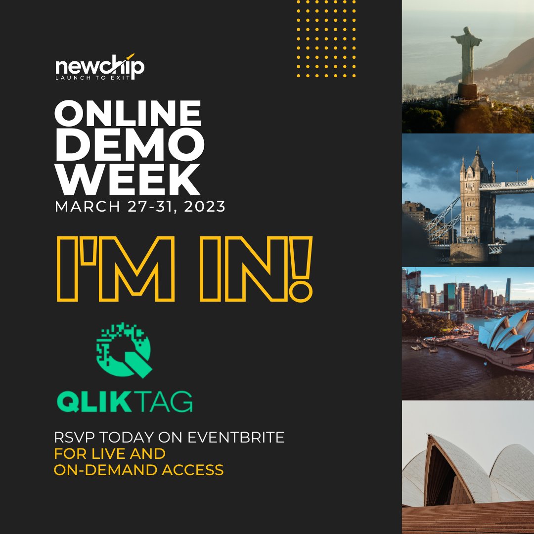 We're happy to announce Qliktag will be presenting to investors &amp; the entrepreneur community at the upcoming Newchip's March 2023 Online Demo Week. Please RSVP below - eventbrite.com/e/newchips-mar…
#odw #newchip #investors #fundraising #vc #invest #event #vcfunding <a href="/newchipco/">Newchip Accelerator</a>