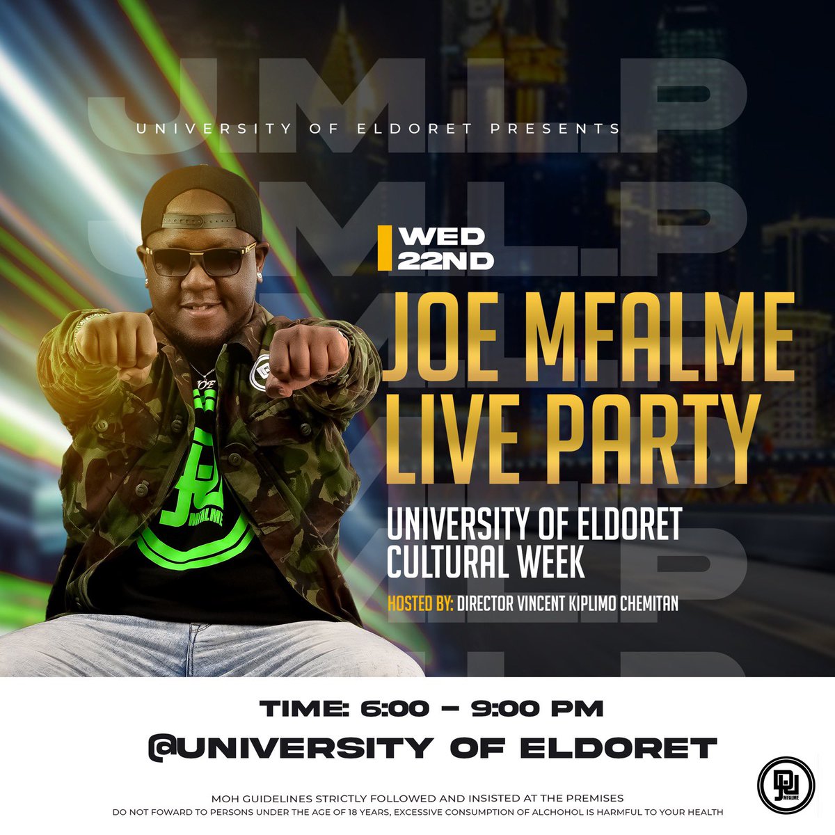 Vibes by Mr. Sherehe in Eldoret this Wednesday at University Of Eldoret #CulturalWeek  • It’s a #JoeMfalmeLive Experience • Connecting people through music •