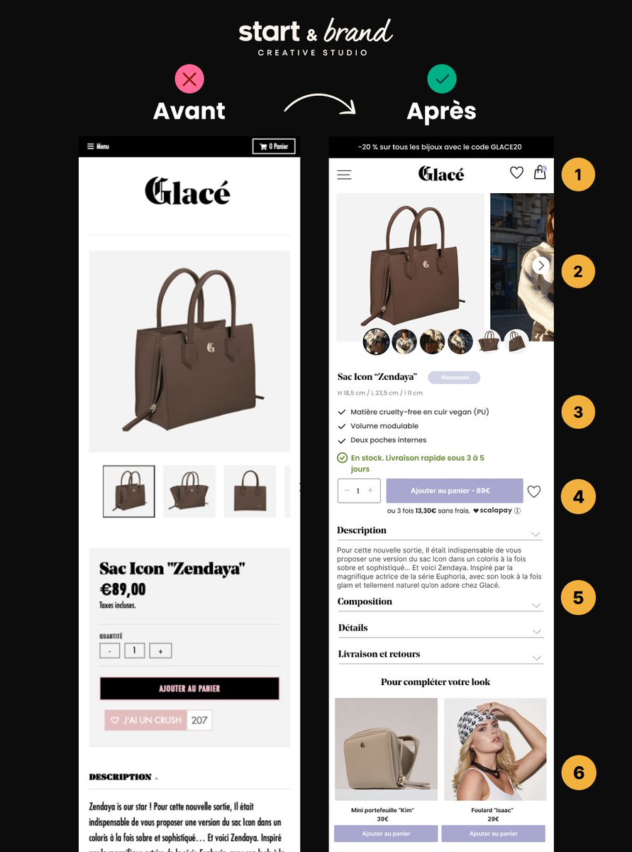 MaxDucarteron's tweet photo. En appliquant quelques best practice CRO, La plupart des boutiques Ecommerce pourraient doubler leur taux d'ajout panier.

➤ Voici 6 exemples d'optimisation UI à implémenter sur une page produit (Thread 🧵) https://t.co/mOsTP1jLCl