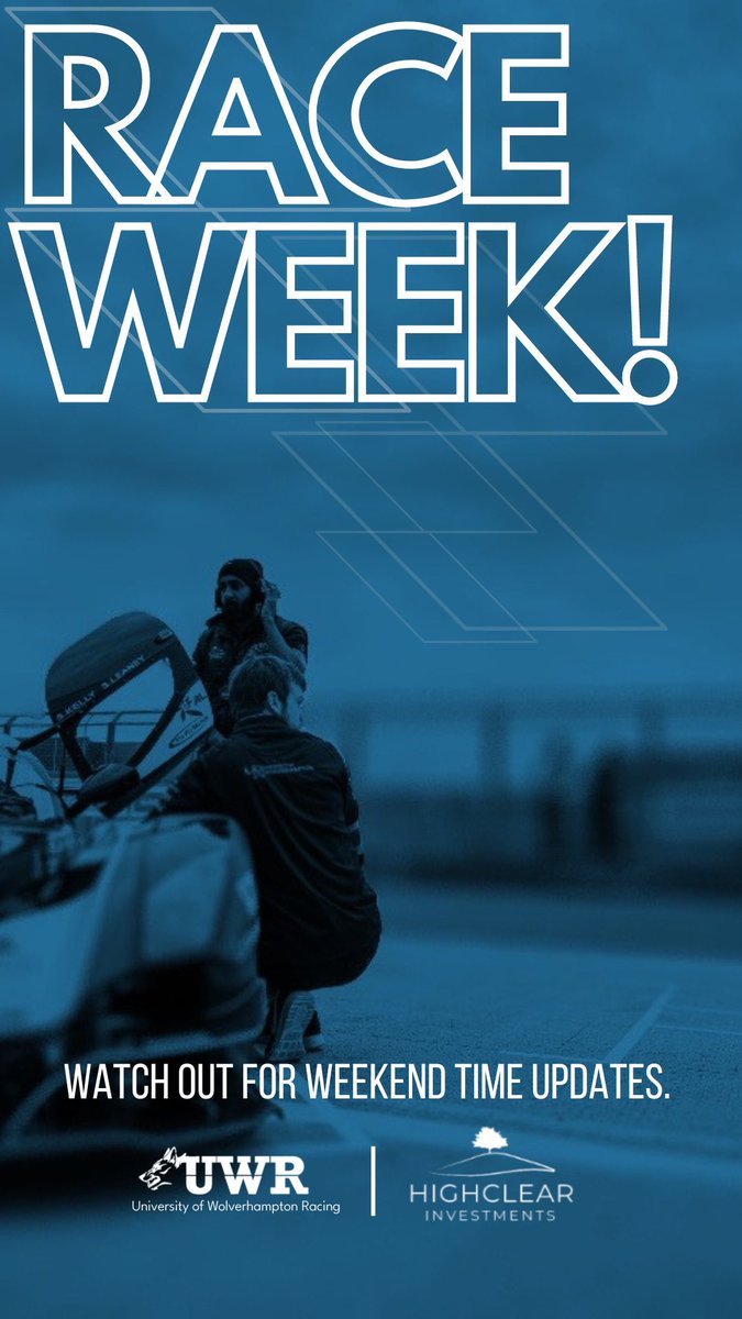UWRacing's tweet image. ITS RACE WEEK!!!! 
It’s nearly race time!
Watch out for weekend time updates and testing and tram news! 
#racingwolves