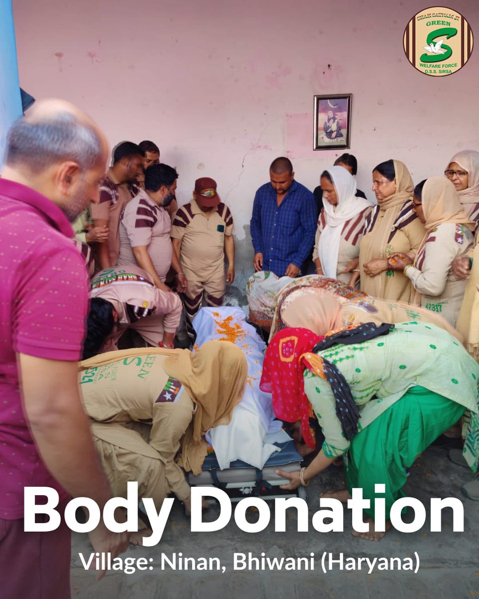 GreenSwelfares's tweet photo. Selfless donation with no personal motive is easier said than done! With the inspiration of Saint Dr @GurmeetRamRahim Singh Ji Insan, lakhs of volunteers of #DeraSachaSauda have pledged for posthumous #bodydonation for scientific research and hundreds have done it already. https://t.co/7psXxwW62G