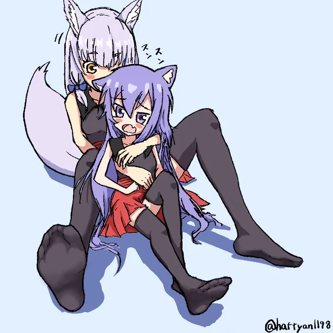 #御庭つきみ#リコリクエストから「ポケモンのセレナの服をお揃いで着た、あっちこっちの御庭つきみとまちカドまぞくのリコの全身2ショットイラスト」です!二人とも知らないキャラだったのでキャラ崩壊してたらすみません。 