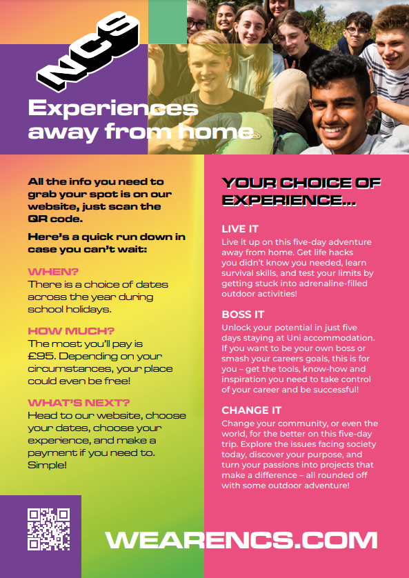 OutwoodFreeston's tweet image. ❗️Calling all Y11s❗️
This Thursday NCS will be launching their programme for 2023 in a special assembly!
We cannot wait to show you what a fantastic opportunity this will be...
@NCS #Opportunities #LiveIt #BossIt #ChangeIt