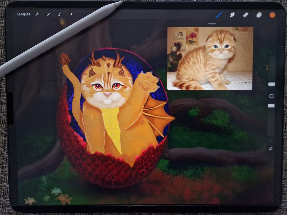 GM Fam! I'm working slower than I predicted, but I still hope to release the new drop soon. Here is a small piece of new art. #WIP Cat dragon out of baby Garfield. 🥰