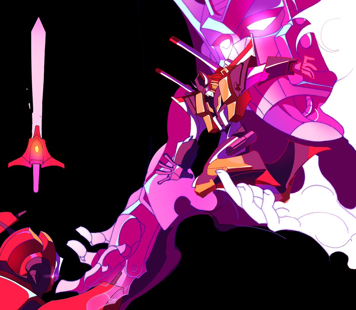 My piece from the server exchange! Victorysaber for <a href="/garlicjuiced/">bizarro bulbo 🧄commisions open🧄</a>