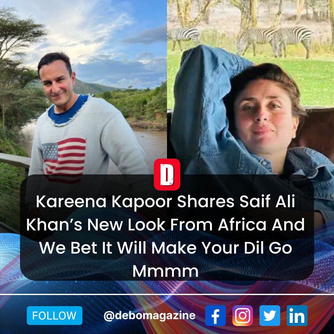 debonairindia's tweet photo. Kareena Kapoor Khan gives us a glimpse of her husband's new look all the way from Africa. 
.
.
#SaifAliKhan #NewLook #AfricanDiaries #KareenaKapoorKhan #PowerCouple #CoupleGoals #BollywoodStar #ActorLife #HandsomeHusband #debonairindmag #FansLoveIt https://t.co/yKIIpuuVYg