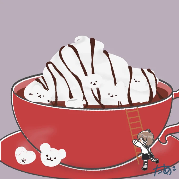 #私の絵ってどんな味しそうですかこれおいてバイト行ってこよ〜 