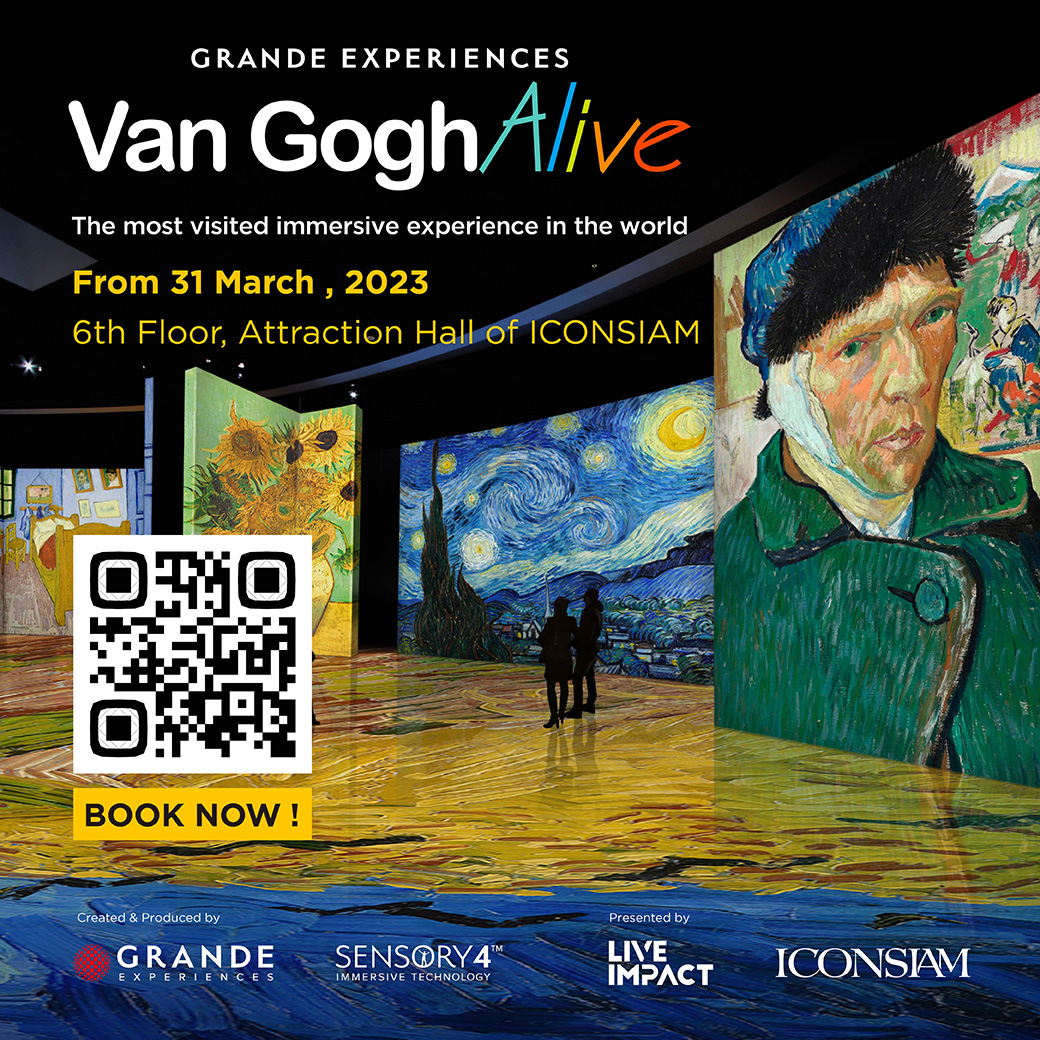 iconsiam's tweet photo. เตรียมพบกับนิทรรศการศิลปะดิจิทัลระดับเวิลด์คลาส “#VanGoghAliveBangkok ” นิทรรศการที่มีผู้เข้าชมมากที่สุดในโลก จัดแสดงครั้งแรกในประเทศไทย ที่ไอคอนสยาม ตอกย้ำความเป็น ART DESTINATION กับนิทรรศการแสดงผลงานศิลปะดิจิทัลอิมเมอร์ซีฟระดับโลก > https://t.co/jKID0bplYp

#ICONSIAM https://t.co/sLyCtv7cwE