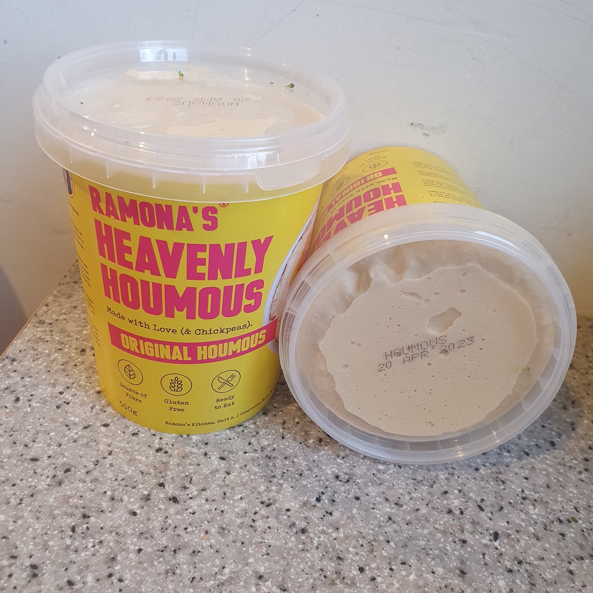 rcrompton's tweet photo. @RamonasKitchen1: The shelf life of your #houmous is a game changer. I can buy 2 at a time so we never run out. How do you do it? Supermarket own brands go fizzy in less than a week. https://t.co/w8lUDVgwpL