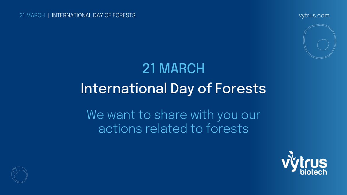 VytrusBiotech's tweet photo. Happy #InternationalDayOfForests! 🌳
Vytrus firmly believes that protecting our environment is a must. Our company gently returns to nature what nature gives us, as part of our CSR program. 🤗
Discover how Vytrus protects them with our #CSRprogram ➡ https://t.co/gCLkMr161k https://t.co/AZSsAFCaBe