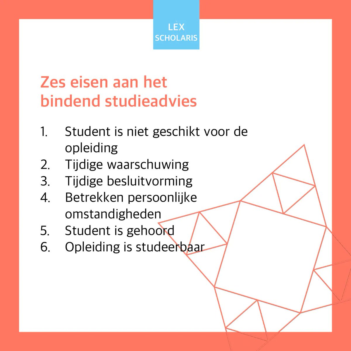 Binnenkort ontvangen alle eerstejaars studenten een bsa. Hiermee wordt bepaald of een student zijn studie mag voortzetten. Een negatief bindend studieadvies moet aan strenge eisen voldoen, lees daarover meer in ons artikel: buff.ly/3L1dFox