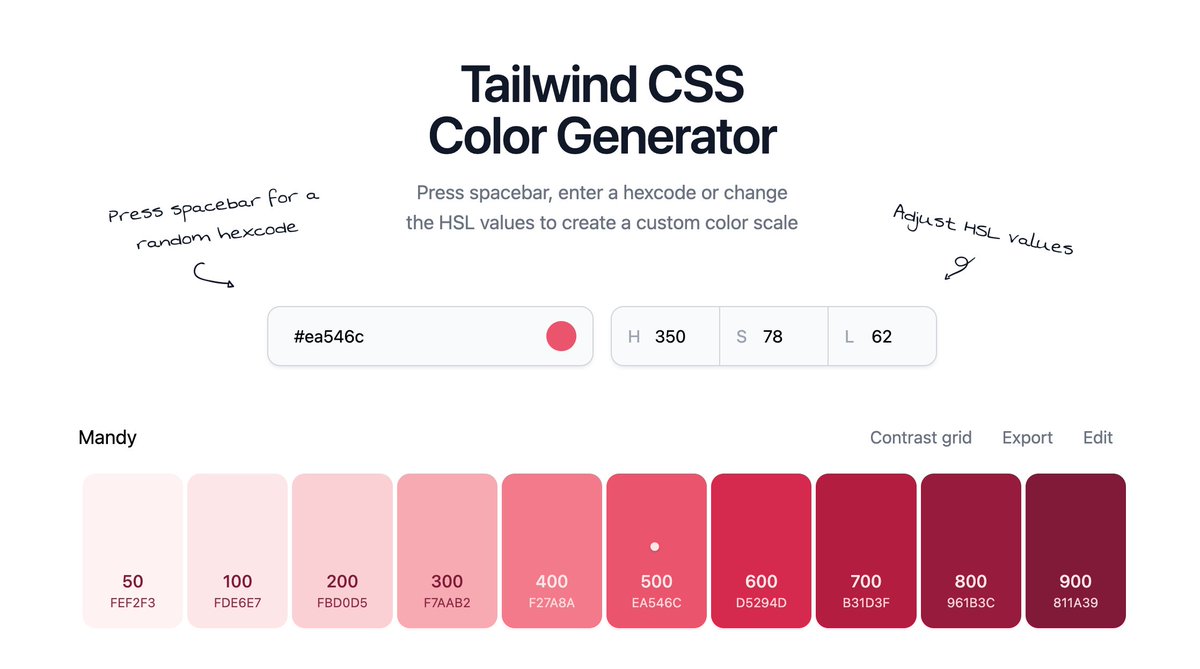Today I am starting a new daily tweet series on helpful tools for developers and designers:

👨🏼‍💻 Daily dev tips #1

➡️ uicolors.app

Easily create and export <a href="/tailwindcss/">Tailwind CSS</a> color shade palettes for your brand.

uicolors.app