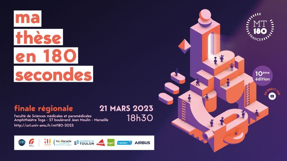 Olivier CHABROL (@olivierchabrol) on Twitter photo Ce soir c'est la finale régionale de #mt180 pour le regroupement @univamu , <a href="/univtoulon/">Université de Toulon</a> , @UnivAvignon .
Bonne chance à tous les candidats
Venez nombreux
info :
univ-amu.fr/node/9055
résa :
eventbrite.fr/e/billets-mt18… Ce soir c'est la finale régionale de #mt180 pour le regroupement @univamu , <a href="/univtoulon/">Université de Toulon</a> , @UnivAvignon .
Bonne chance à tous les candidats
Venez nombreux
info :
univ-amu.fr/node/9055
résa :
eventbrite.fr/e/billets-mt18…