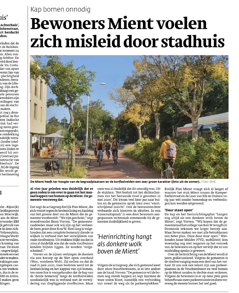 In <a href="/DenHaagCentraal/">Den Haag Centraal</a> van deze week aandacht voor ons WOO verzoek ⬇️ Lees alle achtergronden op eerlijkplanmient.nl Nu snel de rest van de #Mient net zo opknappen als het eerste deel 💪dat onlangs tot tevredenheid van iedereen goed is gemoderniseerd door <a href="/GemeenteDenHaag/">Gemeente Den Haag</a>