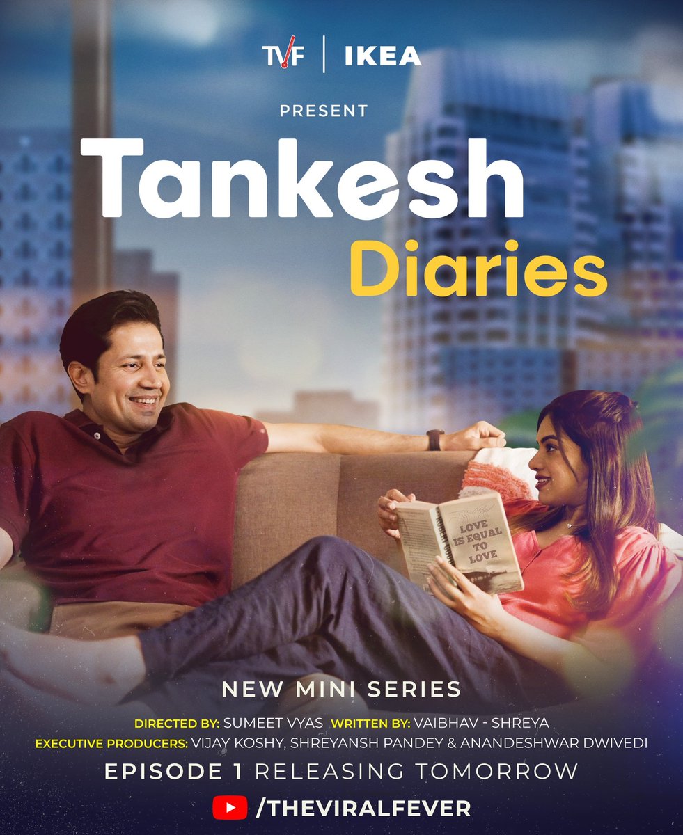 #TVF's new mini-series #TankeshDiaries S1E1 Now Streaming On YouTube.

 directed and Lead by #SumeetVyas co star #NidhiSingh. #VaibhavSuman #ShreyaSrivastava #vijaykoshy #ShreyanshPandey #AnandeshwarDwivedi #FilmyKhabariya