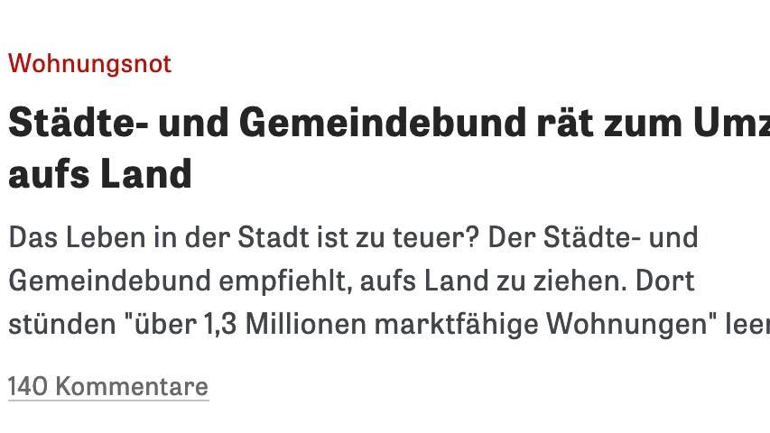 Und mein Job zieht mit aufs Land, oder wie?