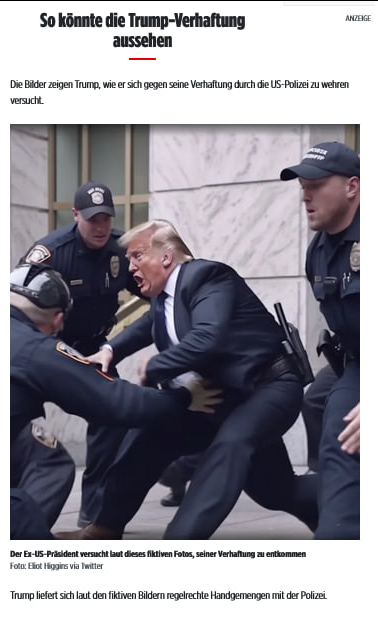mischimu28's tweet photo. 😄🤡🤦‍♀️🤦‍♀️
Journalist Eliot Higgins von Investigativ-Plattform Bellingcat hat sich den Spaß gemacht,per KI Fotos einer möglichen Trump-Festnahme erstellen zu lassen.„Mache Bilder von Trump, wie er verhaftet wird, während ich darauf warte, dass er verhaftet wird“ https://t.co/G7AFXLRGrq