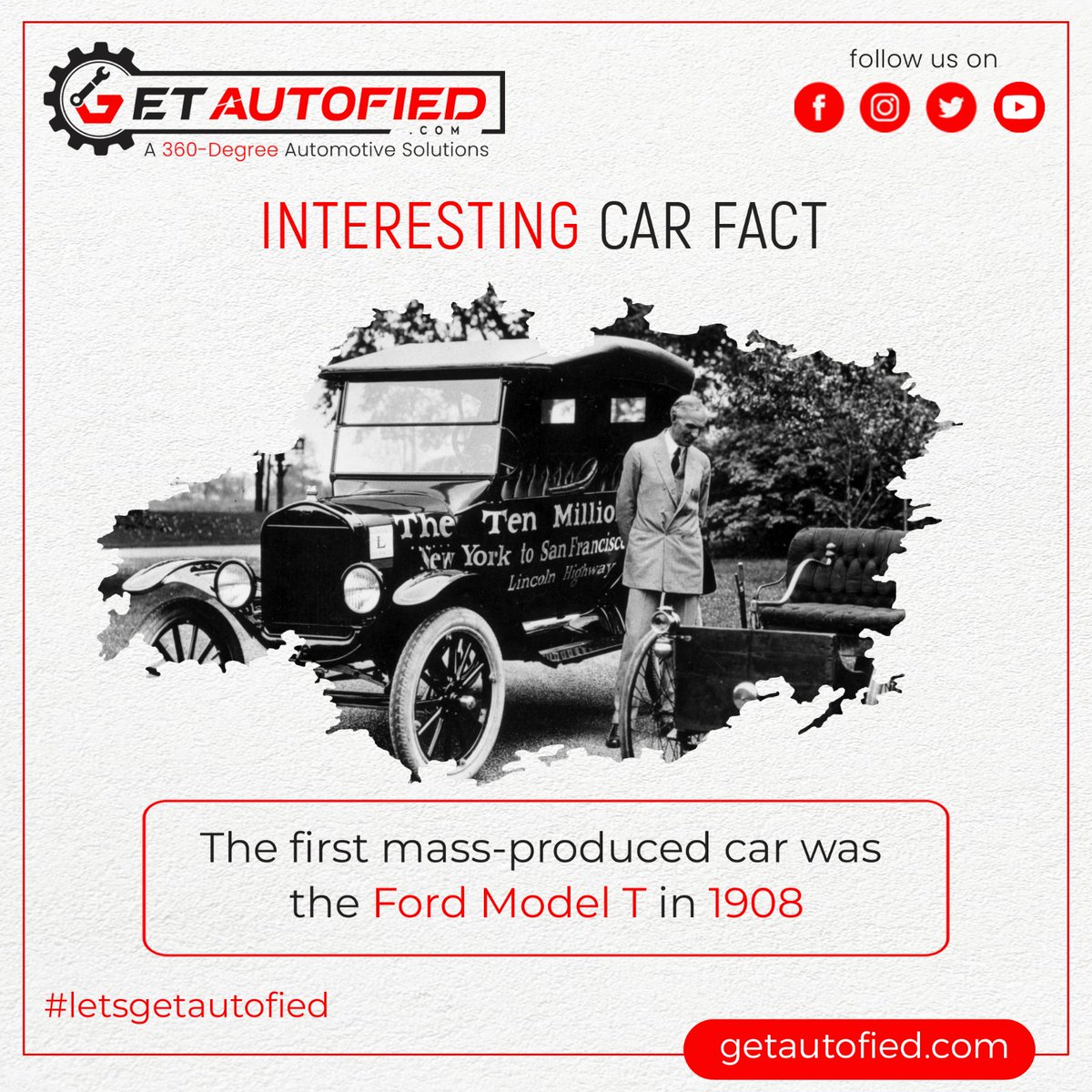 getautofied's tweet photo. Intersting CAR FACT
The first mass-produced car was the Ford Model T in 1908.
visit: https://t.co/MndvWhRdeB
#getautofied #automotivesolutions #automobile #automotive #360degreeautomotivesolutions #letsgetautofied #first #mass #car #FordModel-T https://t.co/uVA1fUPrxi