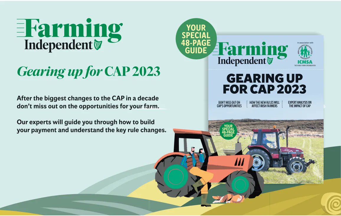 Farming_Indo's tweet image. Today's Irish Independent comes with a special 48-page supplement on the new CAP and how it impacts your farm payments. Don't miss out on this valuable information – get your free copy in shops today! #newCAP #farmers