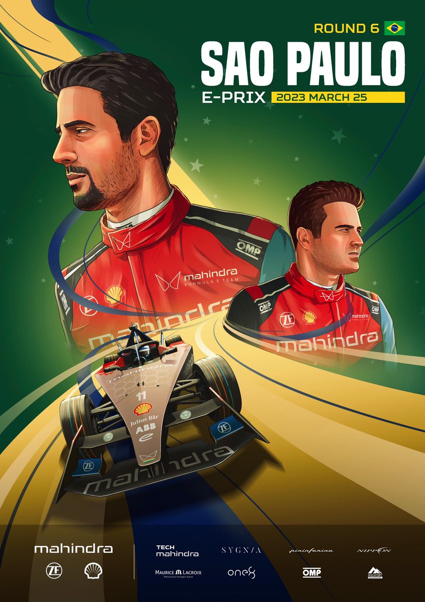 My latest work for @MahindraRacing for the coming Sao Paulo E-prix🇧🇷, first ever home race for @LucasdiGrassi 😍
Can’t wait for the race🏁🤍

@oliverrowland1 @FIAFormulaE 
#saopauloeprix #mahindra #mahindrafe #lucasdigrassi #oliverrowland #formulae