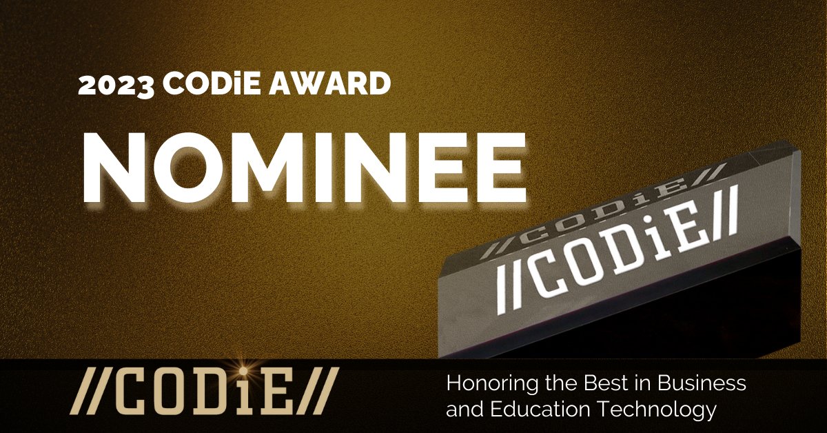 comprodls's tweet image. Compro Technologies is excited to be named a 2023 #CODiE Award nominee in the Best in Business &amp;amp; Education Technology! 
Finalists are announced on May 10, and CODiE Award winners are announced June 21 &amp;amp; 22 at 1pm EST. 
Wish us luck!
