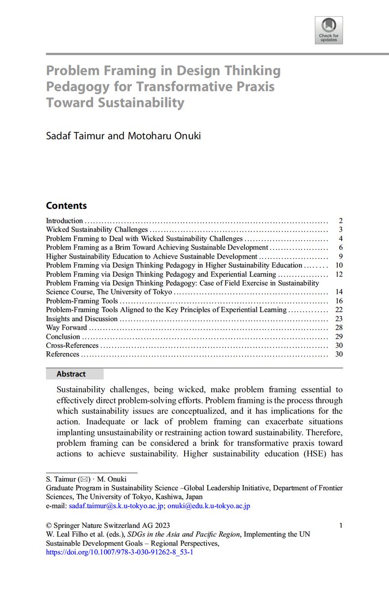 Sadaftaimur's tweet photo. If the problem is defined well, it is half-solved! Problem framing can be seen as a crucial starting point for transformative praxis, which leads to concrete actions toward sustainability. For further insights, refer to our latest paper (chapter): https://t.co/2oL0xODAGG https://t.co/cehBAhgufZ