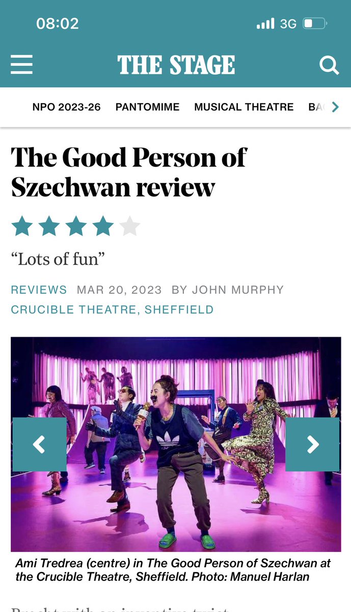 Tom Bird (@tomwbird) on Twitter photo “@acylau and <a href="/ninasegal/">Nina Segal</a> have found an innovative way to bring Brecht’s work to a new audience.”
Come & see this bold, fun and extremely pink production <a href="/crucibletheatre/">Crucible Theatre</a> until the 1st April!! #sheffieldissuper #Sheffield #TheGoodPersonofSzechwan 👏🏻 w/ <a href="/LyricHammer/">Lyric Hammersmith Theatre</a> @weareETT “@acylau and <a href="/ninasegal/">Nina Segal</a> have found an innovative way to bring Brecht’s work to a new audience.”
Come & see this bold, fun and extremely pink production <a href="/crucibletheatre/">Crucible Theatre</a> until the 1st April!! #sheffieldissuper #Sheffield #TheGoodPersonofSzechwan 👏🏻 w/ <a href="/LyricHammer/">Lyric Hammersmith Theatre</a> @weareETT